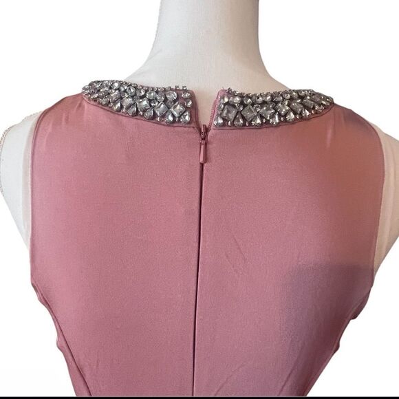 NWT IEENA FOR MAC DUGGAL Pink Embellished Neck Trumpet‎ Gown size 4 women's - Picture 9 of 13
